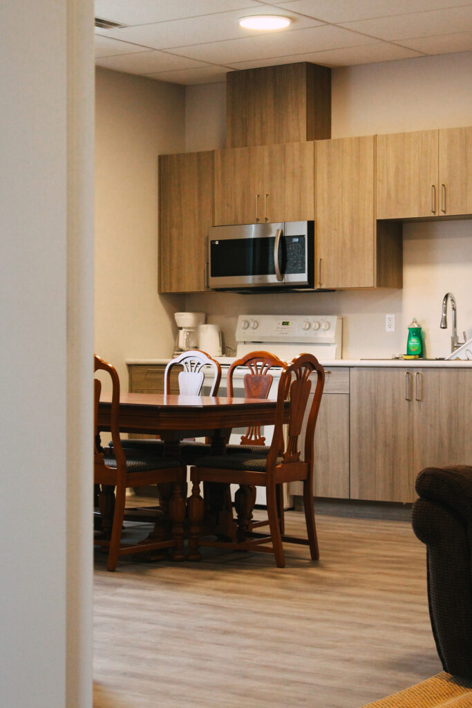Inside one of our transitional housing units
