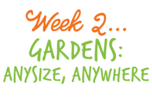 Week 2: Gardens: ANysize, anywhere